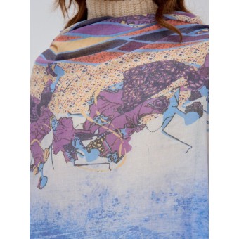 палантин Tantino DR5-142 ярк.син/сирень