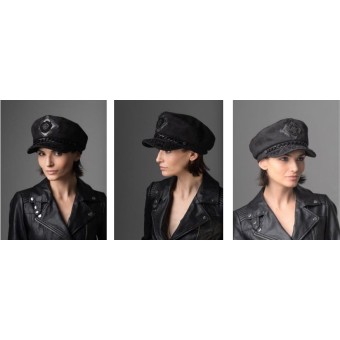 ж картуз Sherona 041 замша с мехом черн