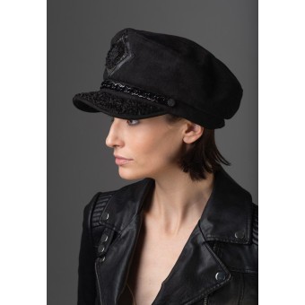 ж картуз Sherona 041 замша с мехом черн