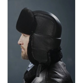 ушанка Globalfur кожа/норка