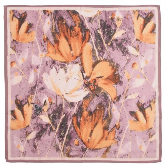 платок Rossini KC 421 дым.сирень/оранж